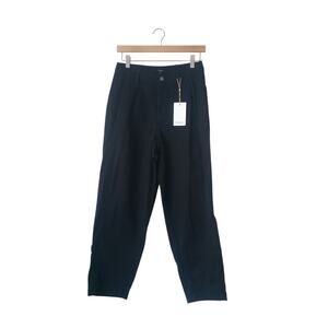 Quince Organic Stretch Cotton Twill Barrel Pants Black Size 4